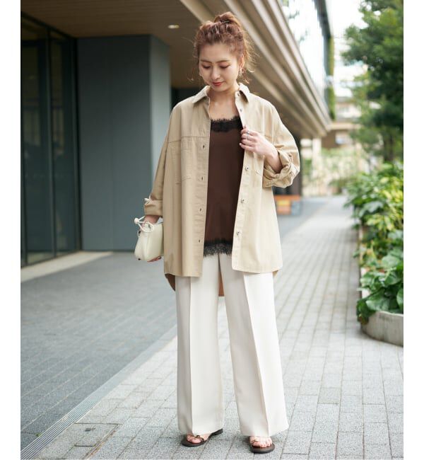 Spick and Span「ライトツイルオーバーシャツ」|シャツ・ブラウス|