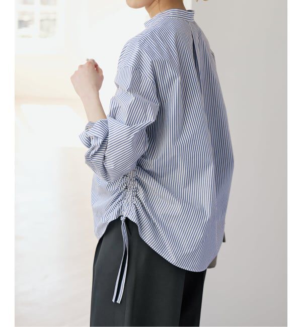 Spick and Span「サイドドロストスタンドカラーブラウス」|シャツ・ブラウス|