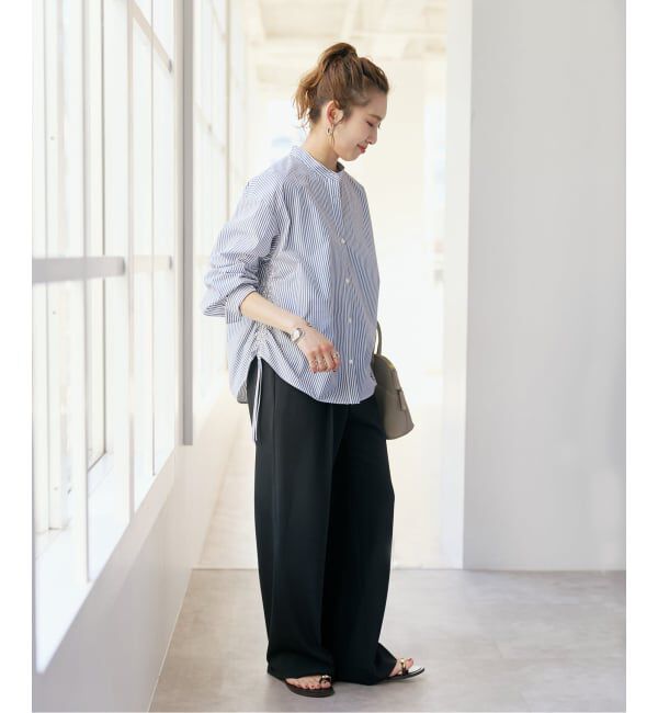 Spick and Span「サイドドロストスタンドカラーブラウス」|シャツ・ブラウス|
