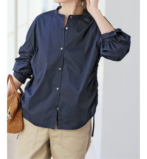 Spick and Span「サイドドロストスタンドカラーブラウス」|シャツ・ブラウス|