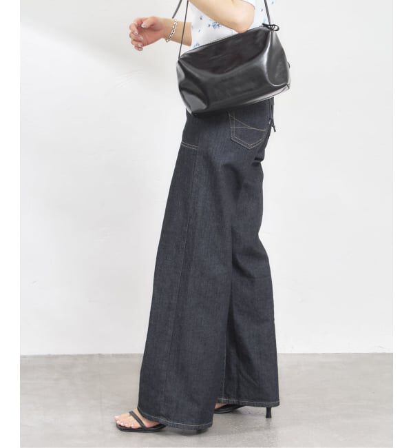 U by SPICK&SPAN「SOMETHING / サムシング LISA LACE UP WIDE」|デニム|