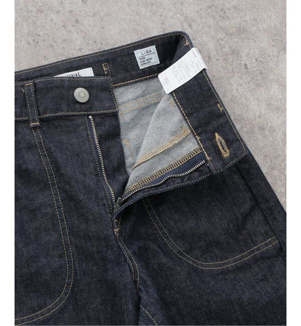 U by SPICK&SPAN「SOMETHING / サムシング LISA LACE UP WIDE」|デニム|