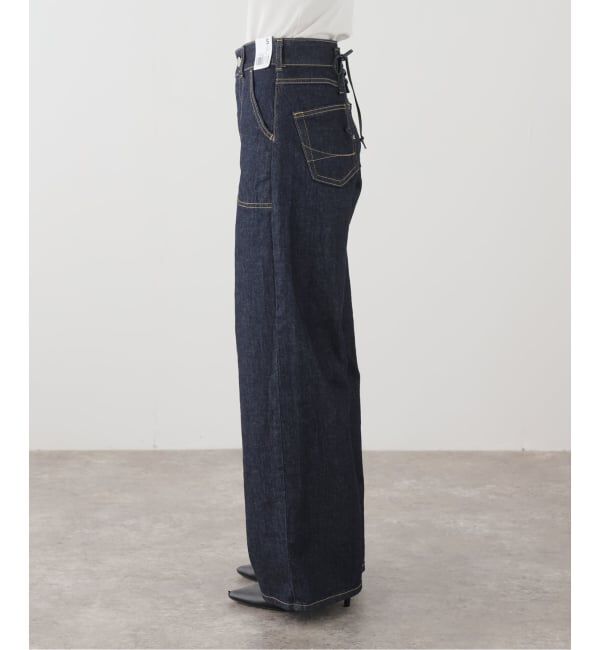 U by SPICK&SPAN「SOMETHING / サムシング LISA LACE UP WIDE」|デニム|