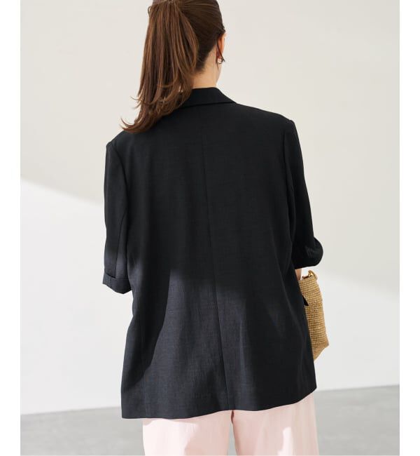 FRAMeWORK「ウォッシャブルハーフスリーブジャケット」|テーラードジャケット|