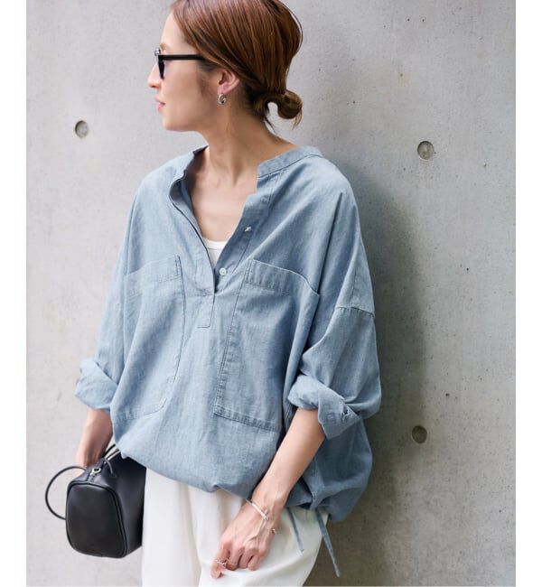 FRAMeWORK「≪WEB限定 /追加予約≫ダンガリードロストシャツ 2」|シャツ・ブラウス|サックスブルー