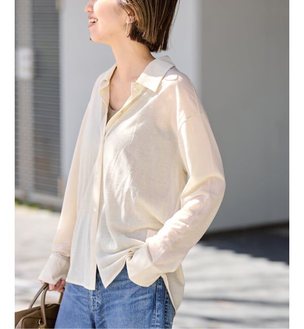 FRAMeWORK「≪予約≫コットンナイロンシアーテンジクシャツ」|シャツ・ブラウス|