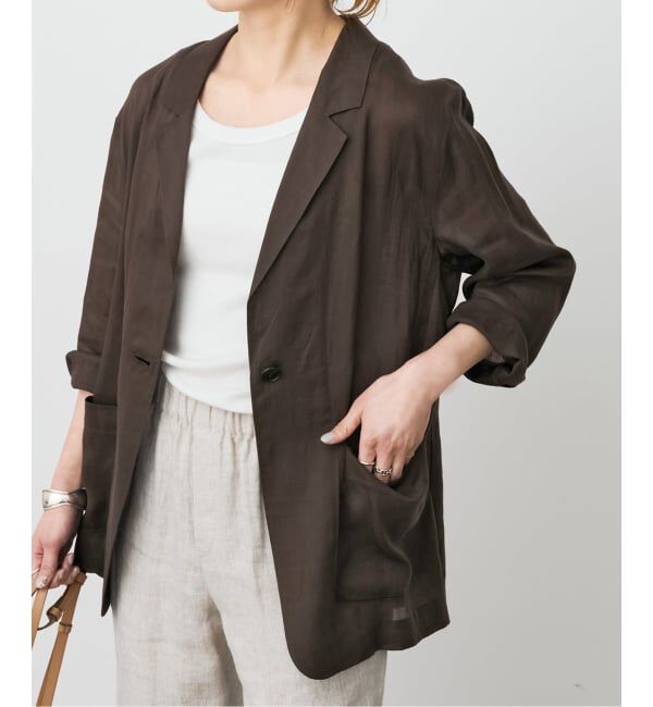 Spick and Span「《手洗い可 / 追加予約》ラミーミックスシアージャケット」|テーラードジャケット|