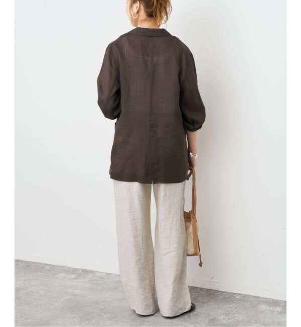 Spick and Span「《手洗い可 / 追加予約》ラミーミックスシアージャケット」|テーラードジャケット|