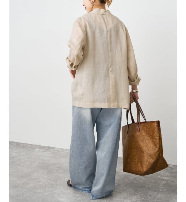 Spick and Span「《手洗い可 / 追加予約》ラミーミックスシアージャケット」|テーラードジャケット|