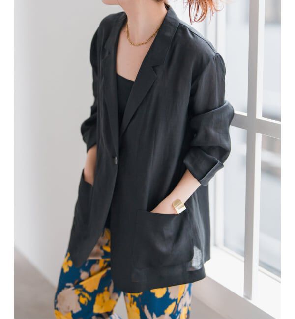 Spick and Span「《手洗い可 / 追加予約》ラミーミックスシアージャケット」|テーラードジャケット|