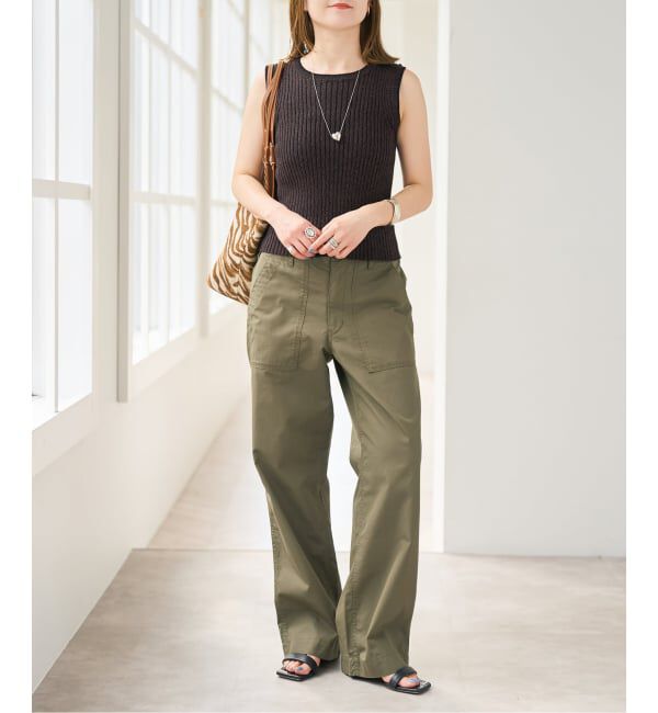 Spick and Span「《予約》リップルーズベイカーパンツ」|カーゴ|