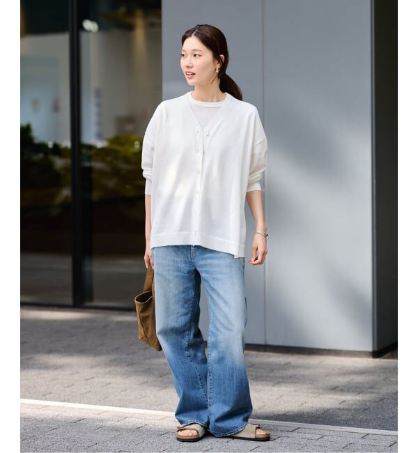 FRAMeWORK「≪一部カラーWEB限定 / 追加予約≫CO/AceワイドVネックカーディガン」|カーディガン|