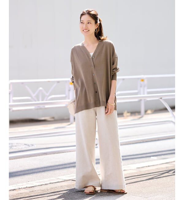 FRAMeWORK「≪一部カラーWEB限定 / 追加予約≫CO/AceワイドVネックカーディガン」|カーディガン|