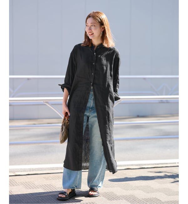 FRAMeWORK「≪一部カラーWEB限定 / 追加予約≫フレンチリネンシャツワンピース」|ワンピース|