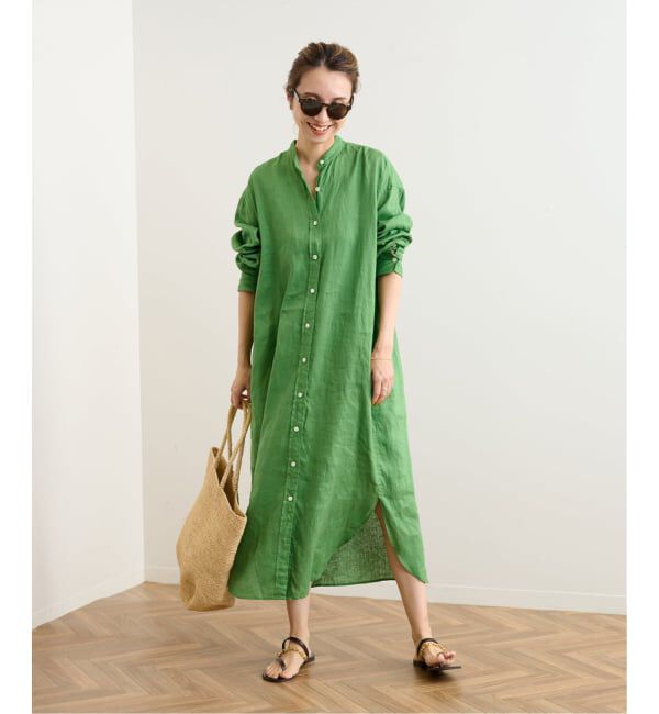FRAMeWORK「≪一部カラーWEB限定 / 追加予約≫フレンチリネンシャツワンピース」|ワンピース|