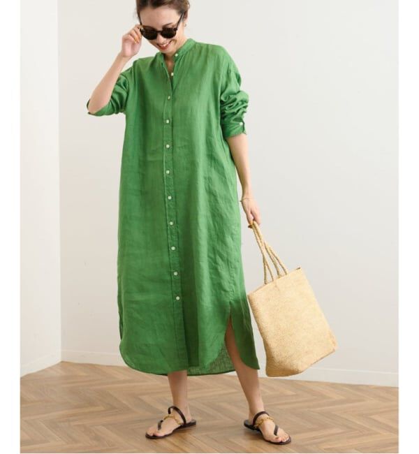 FRAMeWORK「≪一部カラーWEB限定 / 追加予約≫フレンチリネンシャツワンピース」|ワンピース|