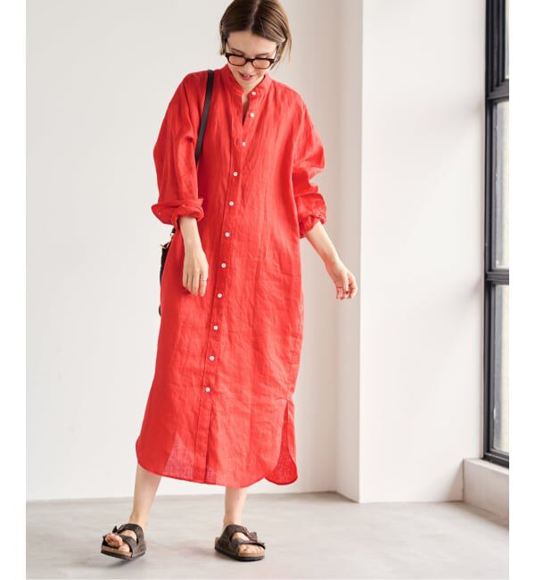 FRAMeWORK「≪一部カラーWEB限定 / 追加予約≫フレンチリネンシャツワンピース」|ワンピース|