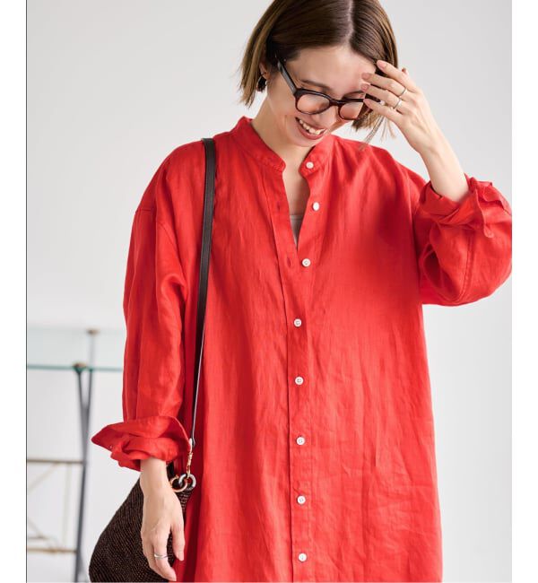 FRAMeWORK「≪一部カラーWEB限定 / 追加予約≫フレンチリネンシャツワンピース」|ワンピース|