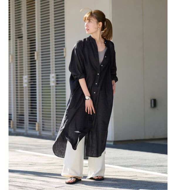 FRAMeWORK「≪一部カラーWEB限定 / 追加予約≫フレンチリネンシャツワンピース」|ワンピース|