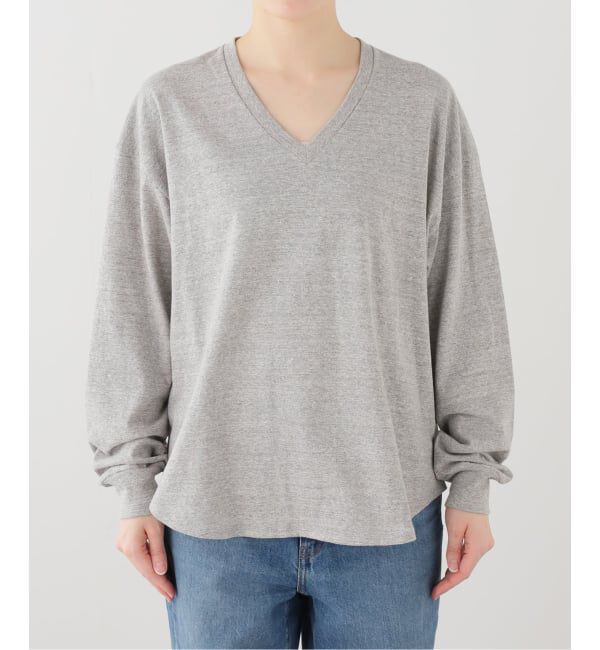 FRAMeWORK「《追加》ラフィー天竺Vネックプルオーバー」|Tシャツ・カットソー|