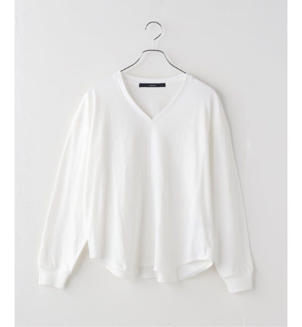 FRAMeWORK「《追加》ラフィー天竺Vネックプルオーバー」|Tシャツ・カットソー|
