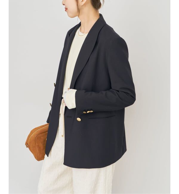 Spick and Span「《追加》プレーンウィーブダブルブレストジャケット」|テーラードジャケット|