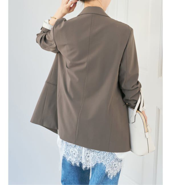 Spick and Span「《追加》プレーンウィーブダブルブレストジャケット」|テーラードジャケット|