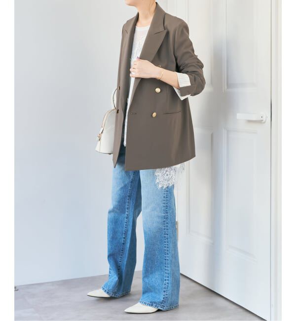 Spick and Span「《追加》プレーンウィーブダブルブレストジャケット」|テーラードジャケット|