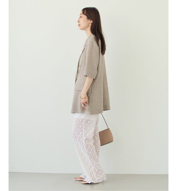 NOBLE「《予約・セットアップ対応》ドンゴロスハーフスリーブジャケット」|テーラードジャケット|