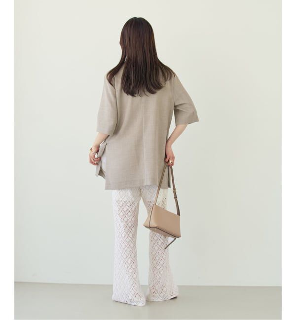 NOBLE「《予約・セットアップ対応》ドンゴロスハーフスリーブジャケット」|テーラードジャケット|