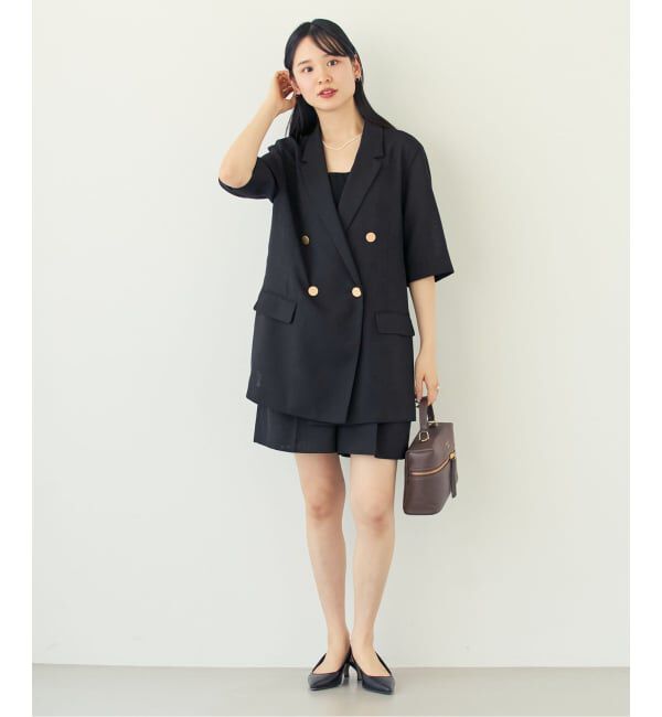 NOBLE「《予約・セットアップ対応》ドンゴロスハーフスリーブジャケット」|テーラードジャケット|