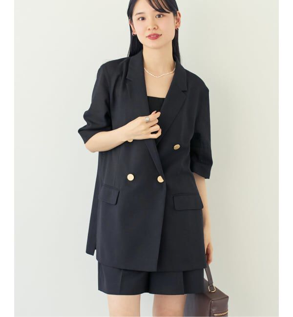 NOBLE「《予約・セットアップ対応》ドンゴロスハーフスリーブジャケット」|テーラードジャケット|