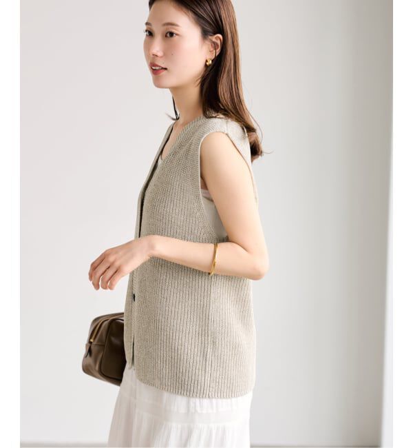 FRAMeWORK「≪WEB限定 / 追加予約≫ウォッシャブルPLリネン混2WAYニット 2」|ニット・セーター|