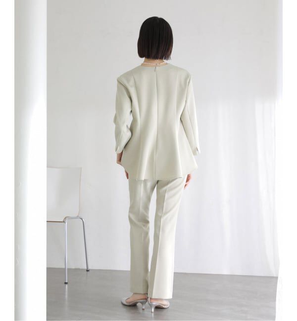  「【洗える】カーブネックフレアブラウス」|シャツ・ブラウス|