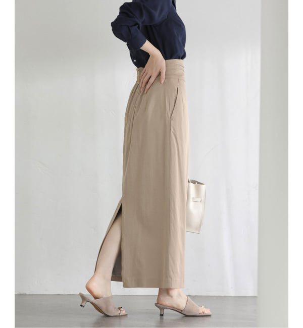  「【洗える】ウエストタックタイトスカート」|スカート|