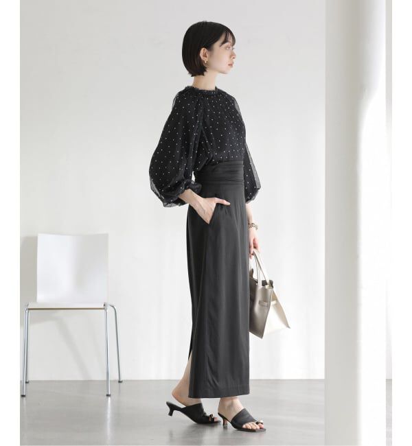  「【洗える】ウエストタックタイトスカート」|スカート|