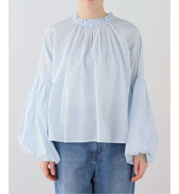  「【洗える】袖バルーンブラウス」|シャツ・ブラウス|