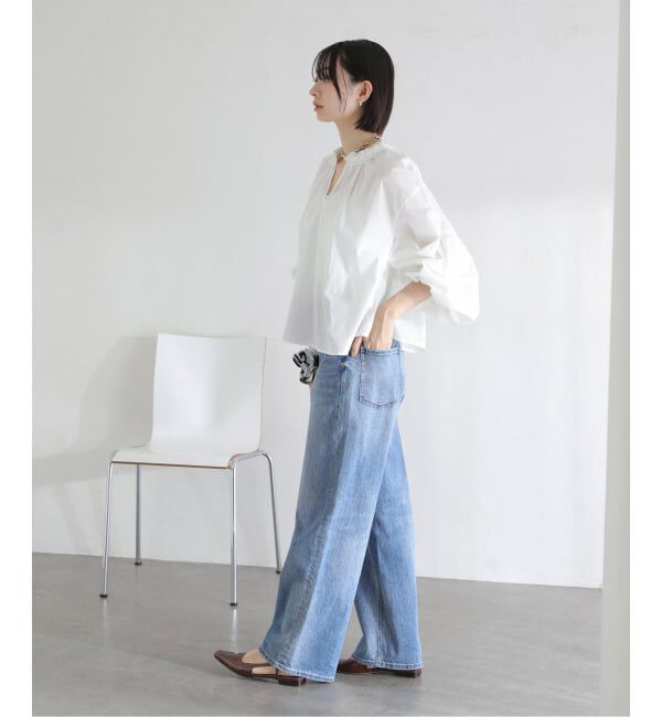  「【洗える】袖バルーンブラウス」|シャツ・ブラウス|