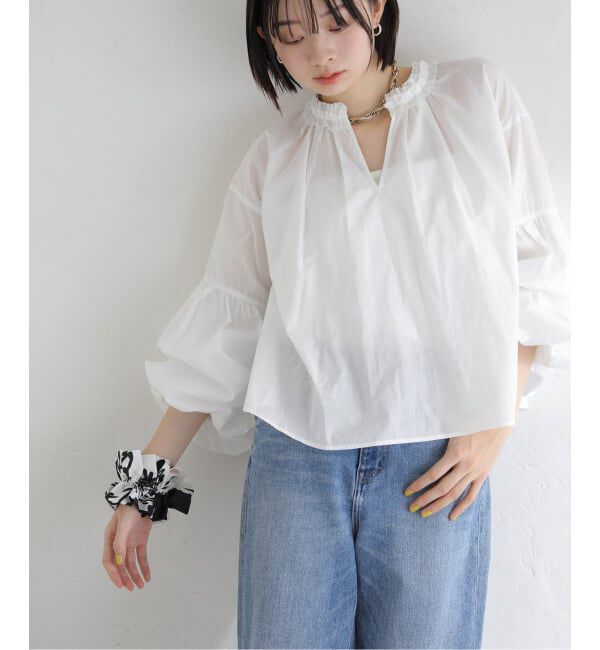  「【洗える】袖バルーンブラウス」|シャツ・ブラウス|