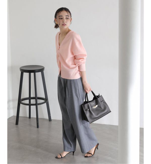  「【洗える】接結シアーVカーディガン」|カーディガン|