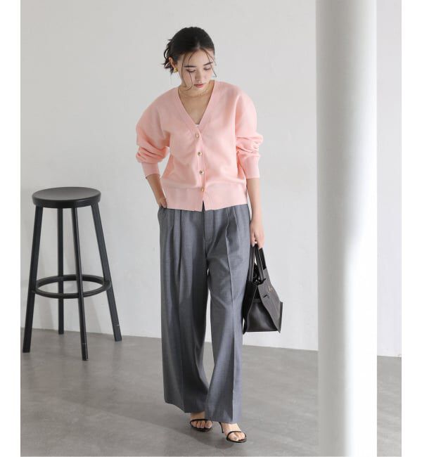  「【洗える】接結シアーVカーディガン」|カーディガン|