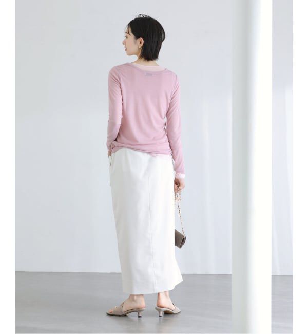  「【洗える】レイヤードカットソー」|Tシャツ・カットソー|