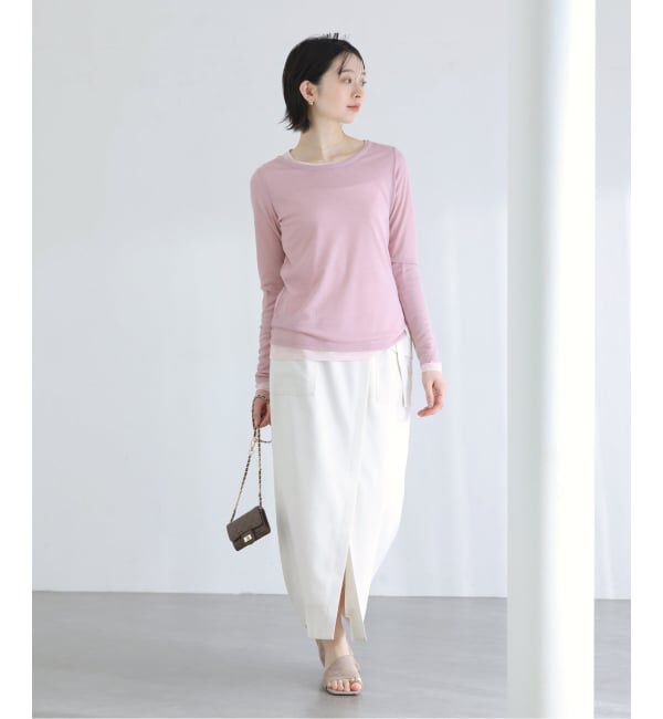  「【洗える】レイヤードカットソー」|Tシャツ・カットソー|