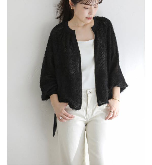  「【洗える】ジャカードシャツブルゾン」|その他|ブラック