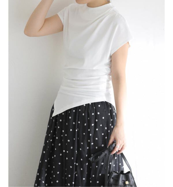  「《予約》【洗える】ドレープフレンチカットソー」|Tシャツ・カットソー|