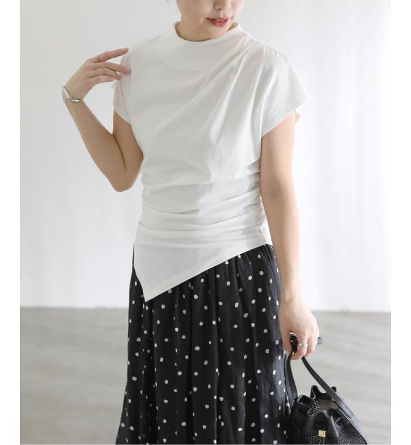  「《予約》【洗える】ドレープフレンチカットソー」|Tシャツ・カットソー|ホワイト