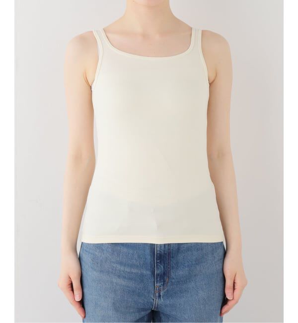  「【洗える】le / ル スクエアネック タンクトップ」|タンクトップ|