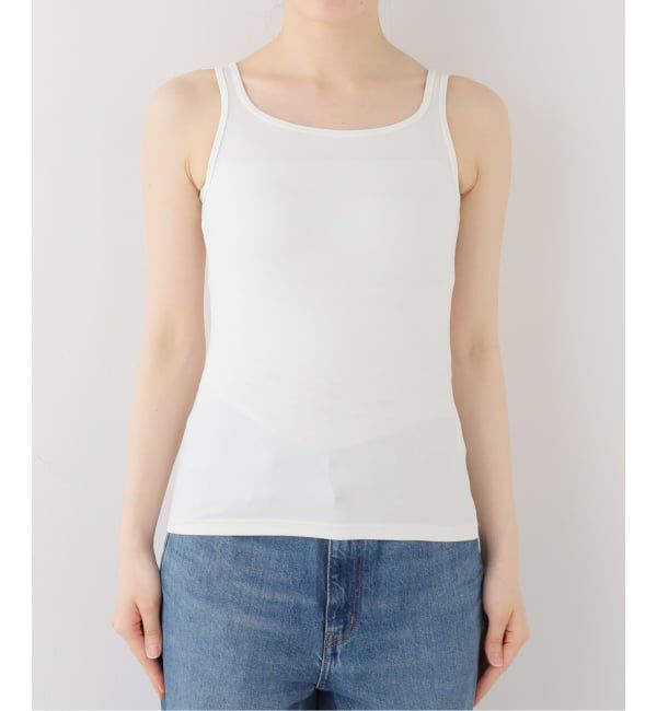  「【洗える】le / ル スクエアネック タンクトップ」|タンクトップ|