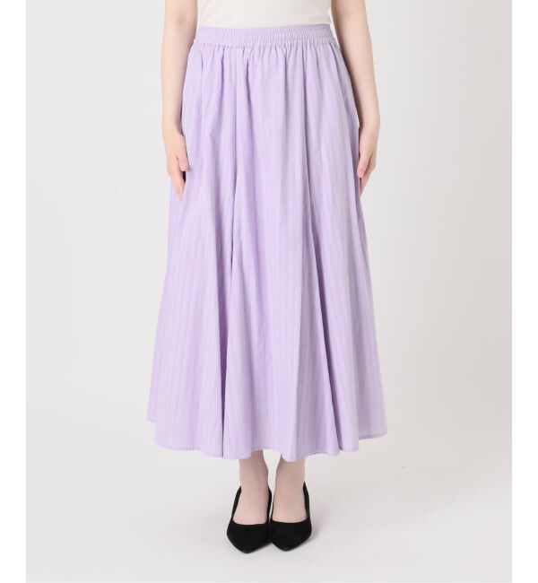  「《予約》【洗える】ラメストライプスカート」|スカート|