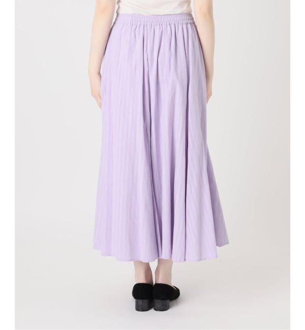  「《予約》【洗える】ラメストライプスカート」|スカート|